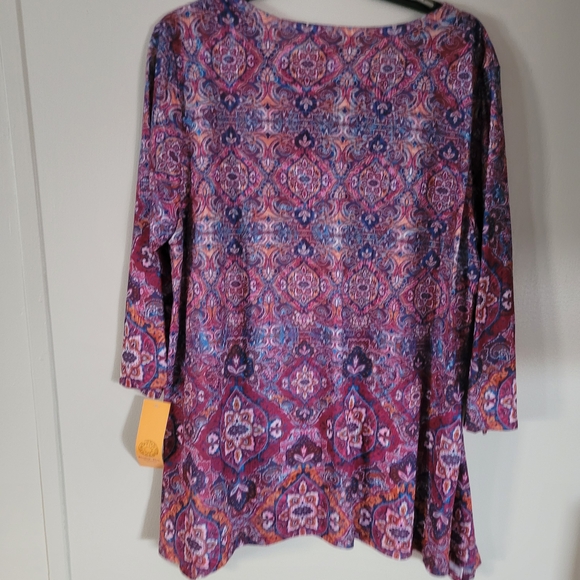 Ruby Rd. Multicolor Paisley Blouse - Picture 3 of 4